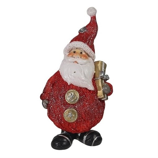 Фигура декоративная Дед Мороз с подарками L7W6H16,5 см - фото 252610