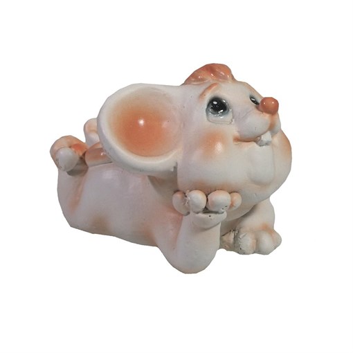 Фигурка декоративная Мышонок Мигель (белый) L7 W6,5 H6,5 см - фото 252667