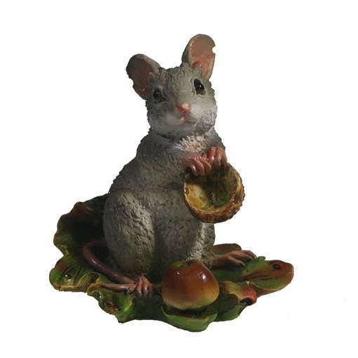 Фигурка декоративная Мышка Джуди (серый) L6 W4 H6,5 см - фото 252682