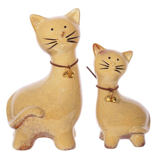 Фигурка декоративная "Кошка", набор из 2-х шт, L11/9 W10/7 H22/16 cм - фото 253361