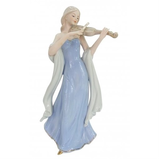 Фигурка декоративная "Девушка со скрипкой", L15 W11 H30 см - фото 253419