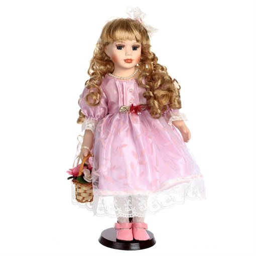 Кукла фарфоровая "Нелли" L18W15H40 см - фото 253935