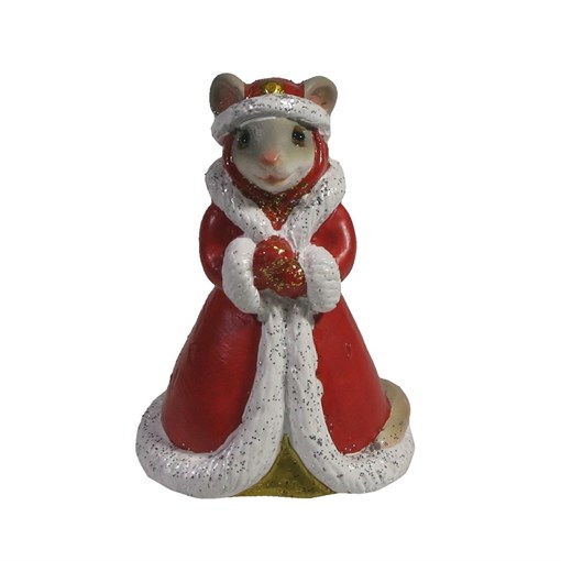 Фигурка декоративная Мышка Елизавета (серый) L4 W4 H6 см - фото 254005