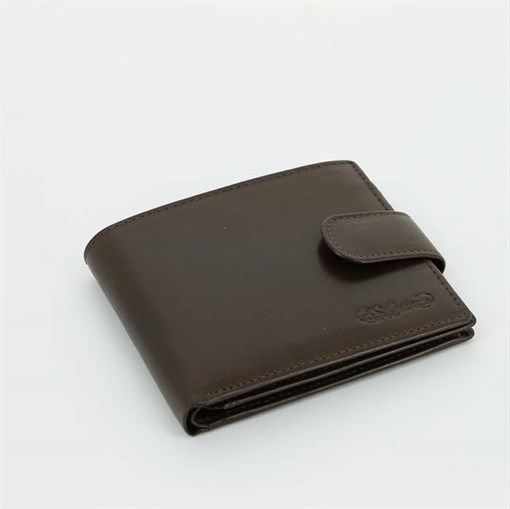 Портмоне S.Quire, натуральная воловья кожа, коричневый, гладкая, 11,5 x 9 x 2,2 см - фото 255227