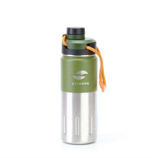 Термобутылка Stinger, 0,5 л, сталь/пластик, зеленый мох, 7,5 х 23,1 см - фото 255364