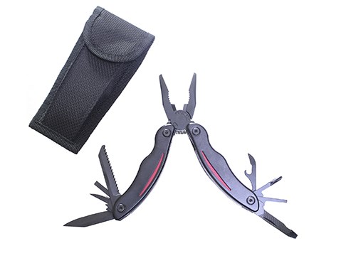 Мультитул Stinger, сталь/пластик (красно-черный), 9 инструментов, нейлоновый чехол, коробка картон - фото 255564