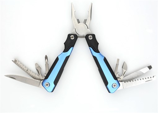 Мультитул Stinger, сталь/пластик (сине-черный), 15 инструментов, нейлоновый чехол, коробка картон - фото 255570