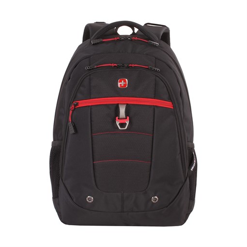 Рюкзак SWISSGEAR, 15", черный/красный, полиэстер, 900D,  34х18x47 см, 29 л - фото 257439