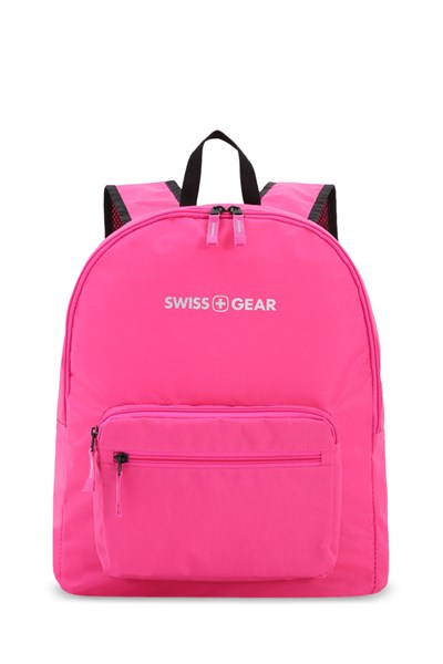 Рюкзак SWISSGEAR складной, розовый, полиэстер, 33,5х15,5x40 см, 21 л - фото 257497