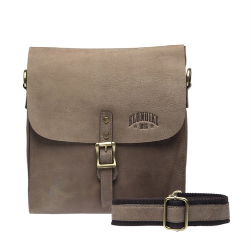 Сумка KLONDIKE «Brad», винтажная кожа в коричневом цвете, 25 х 28 х 7 см - фото 258706