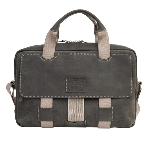 Сумка KLONDIKE Native, натуральная кожа в черном цвете, 44 х 10 х 33 см - фото 258832