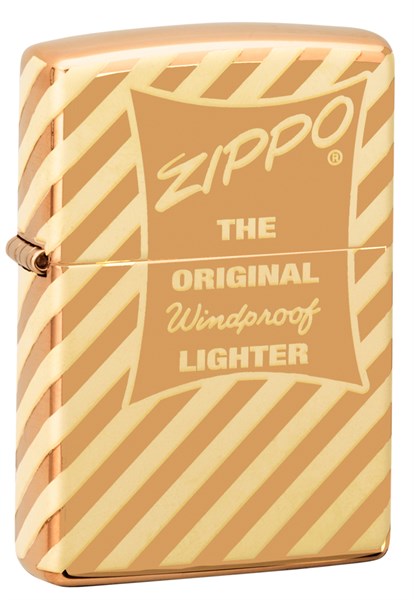 Зажигалка Zippo Vintage Box Top с покрытием High Polish Brass 49075 - фото 259011