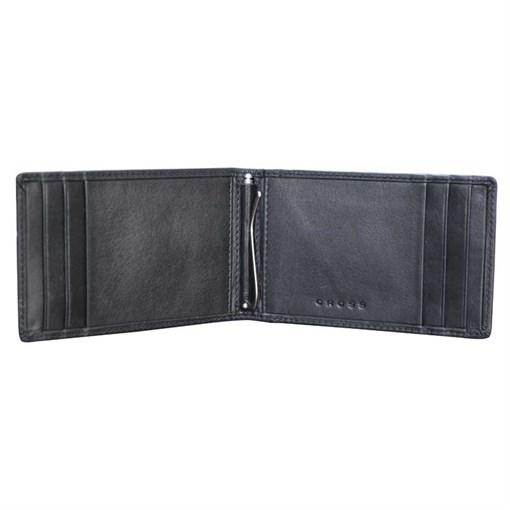 Зажим для денег Cross Classics Black, кожа наппа, гладкая, чёрный, 11 х 1,5 х 7 см - фото 259370