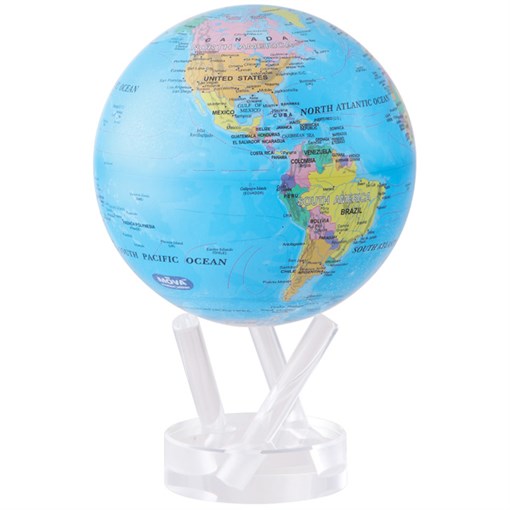 Глобус самовращающийся MOVA GLOBE d16,5 см с  политической  картой Мира - фото 259408