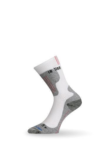 Носки Lasting ILB 001, coolmax+nylon, белый с серыми вставками, размер XL (ILB001-XL) - фото 259993
