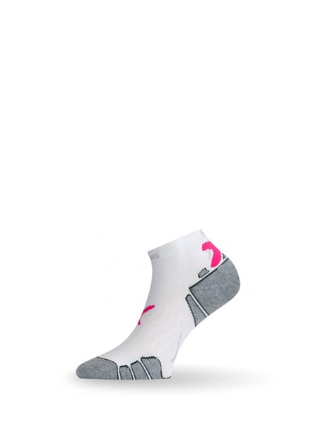 Носки Lasting RUN 004, microfiber+polypropylene, белый с пурпурной полоской, размер L (RUN004L) - фото 260241