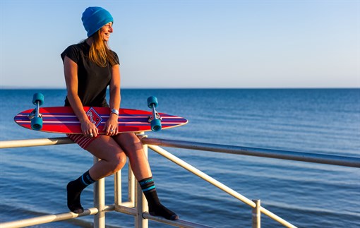 Водонепроницаемые носки DexShell Coolvent Aqua Blue L (43-46) - фото 260309