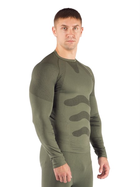 Футболка мужская Apol/ дл. рукав/ синтетика/ зеленый/ L-XL - фото 260491