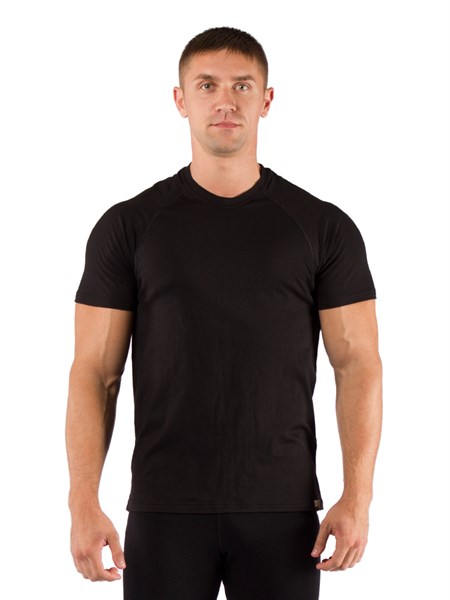 Футболка  мужская Quido/ кор. рукав/ шерсть 160/ черный / XL - фото 260526