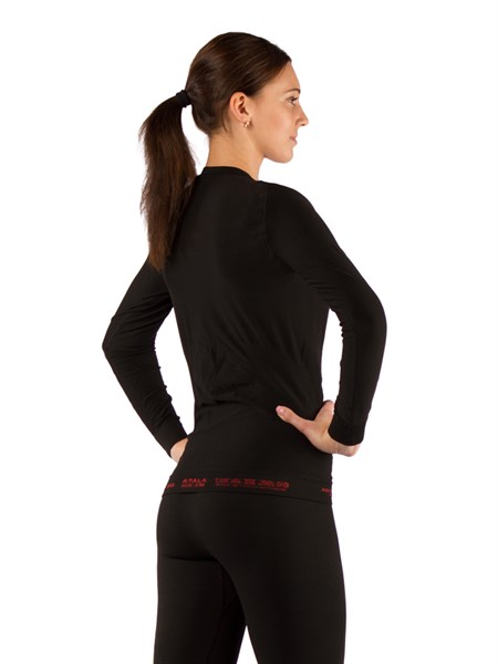Футболка женская Atala/ дл. рукав/ синтетика/ черный/ L-XL - фото 260602
