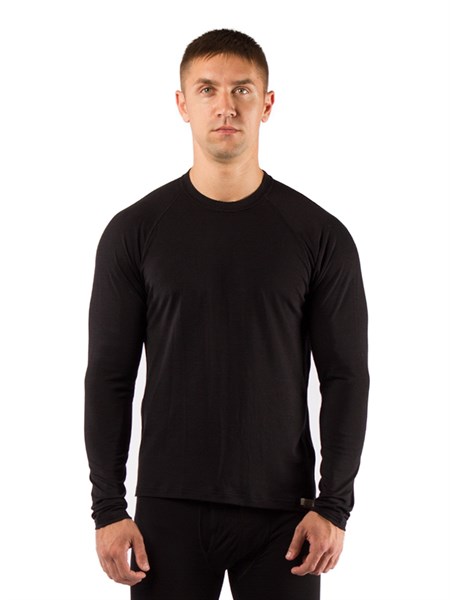 Футболка  мужская Atar/ дл. рукав/ шерсть 160/ черный/ XL - фото 260613