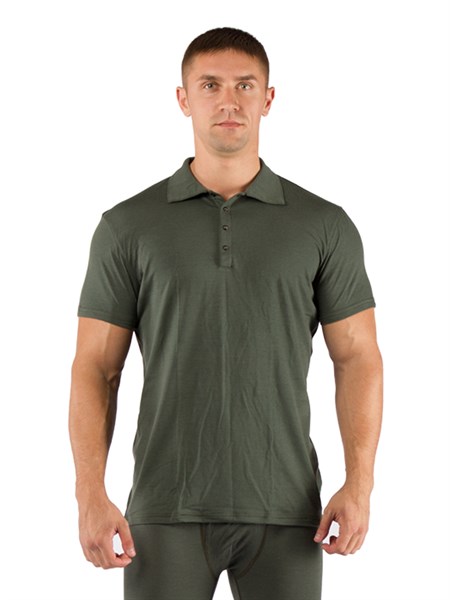 Футболка  мужская DINGO/ кор. рукав/ шерсть 160/ зеленый / M - фото 260831