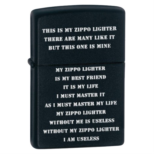 Широкая зажигалка Zippo ZPP CRD black matte 24710 - фото 281936