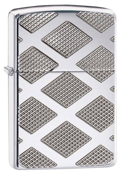 Широкая зажигалка Zippo Armor Carved Diamond 28637 - фото 282156
