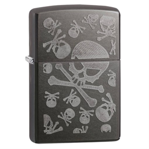 Широкая зажигалка Zippo Skulls Crossbones 28685 - фото 282174