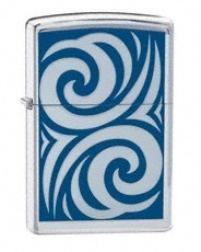 Широкая зажигалка Zippo Cobalt Curl 24006 - фото 282295
