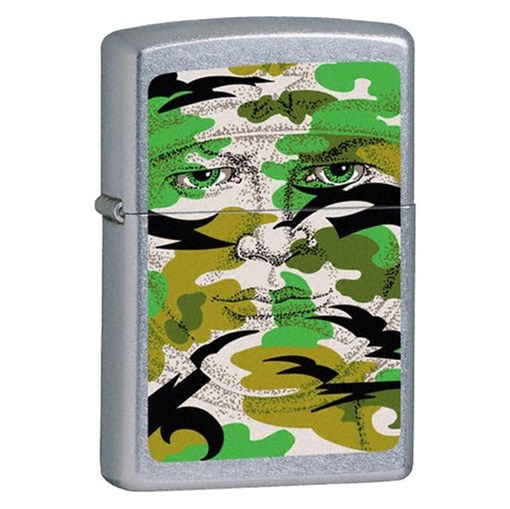 Широкая зажигалка Zippo Hidden Face 21005 - фото 282331