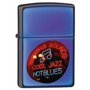 Широкая зажигалка Zippo Jazzin' Blues 21094 - фото 282335