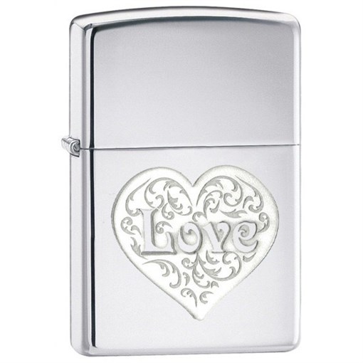 Широкая зажигалка Zippo Love 24459 - фото 282344