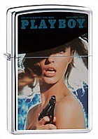Широкая зажигалка Zippo Playboy 20952 - фото 282367