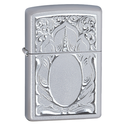 Широкая зажигалка Zippo Scrolled Mirror 21137 - фото 282389