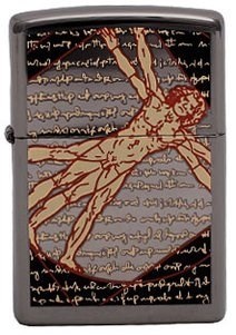 Широкая зажигалка Zippo Vitruvian Man 150 - фото 282450
