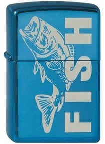 Широкая зажигалка Zippo Fish 20446 - фото 282478