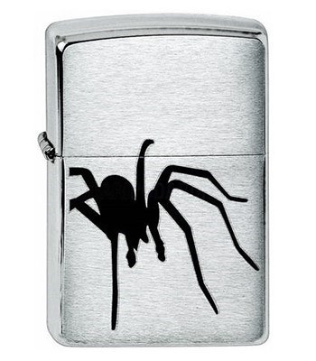 Широкая зажигалка Zippo Spider Black 200 - фото 282538