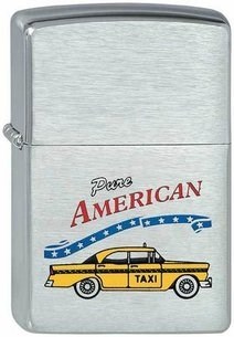 Широкая зажигалка Zippo Yellow Car 200 - фото 282549