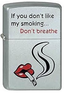 Широкая зажигалка Zippo Don`t breathe 205 - фото 282603