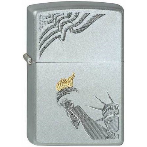 Широкая зажигалка Zippo Lady Liberty 205 - фото 282613