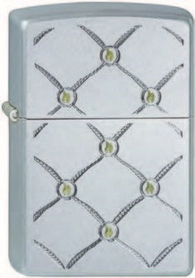 Широкая зажигалка Zippo Metal dots 205 - фото 282628