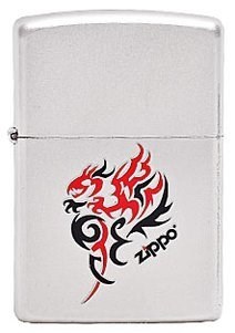 Широкая зажигалка Zippo Tribal Dragon 205 - фото 282646