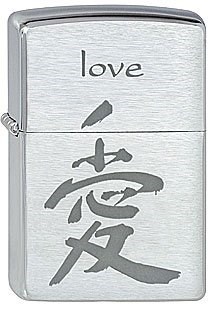 Широкая зажигалка Zippo Signs Love 228 - фото 282677