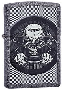 Широкая зажигалка Zippo Skull racer 211 - фото 282715