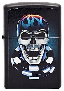 Широкая зажигалка Zippo Chipskull 218 - фото 282756