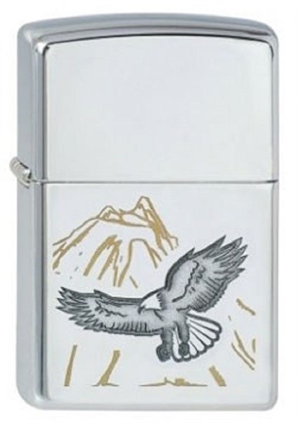 Широкая зажигалка Zippo Eagle/Mountains 265 - фото 282956