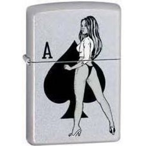 Широкая зажигалка Zippo Girl/Spade 273 - фото 282968