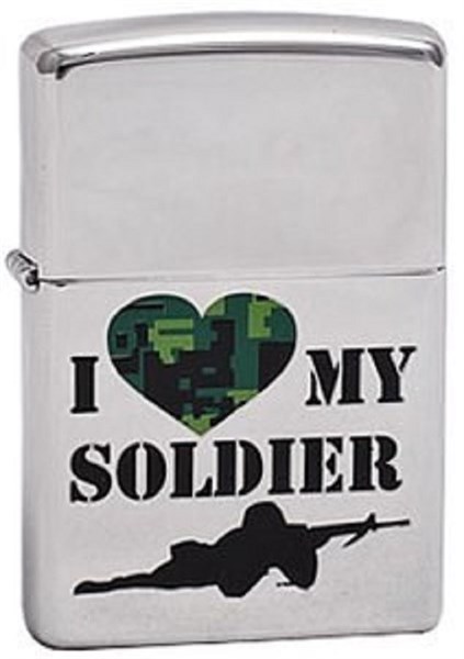 Широкая зажигалка Zippo My Soldier 285 - фото 282986