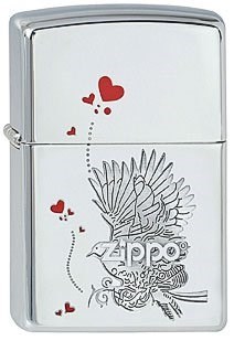 Широкая зажигалка Zippo Bird 312 - фото 283026